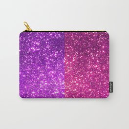 Purple And Pink Glitter Trendy Collection Carry-All Pouch
