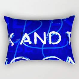 Blue Neon  Rectangular Pillow