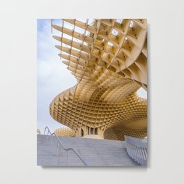 Modern architecture of Metropol Parasol, Seville | Travel photography Spain Metal Print