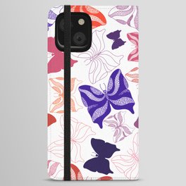 Aesthetic Butterfly Doodle Collage	 iPhone Wallet Case