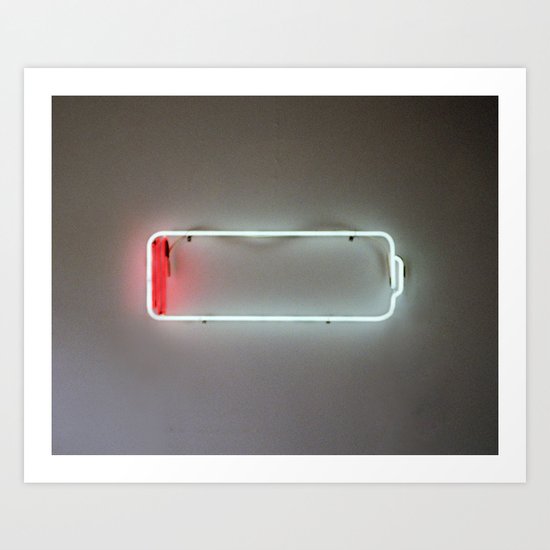 Low Battery Art Print