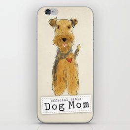 Airedale terrier dog mom mothers day official title mother mom iPhone Skin