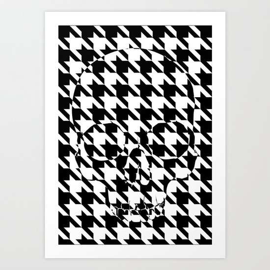 HOUNDSTOOTH SKULL #2 Art Print