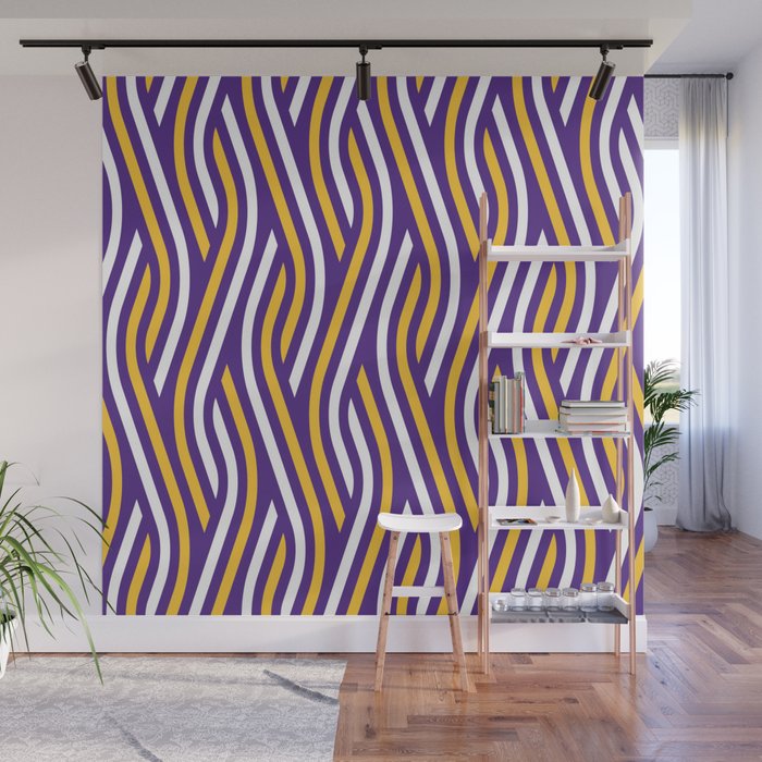 TEAM COLORS 4 GOLD , PURPLE AND WHITE Wall Mural