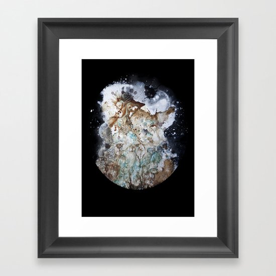 Excerpt / Curacao Coffee on Canvas Framed Art Print