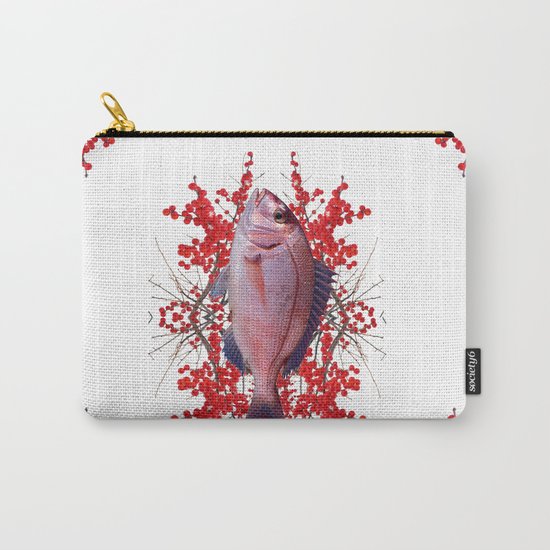 Red Berries Fish Carry-All Pouch