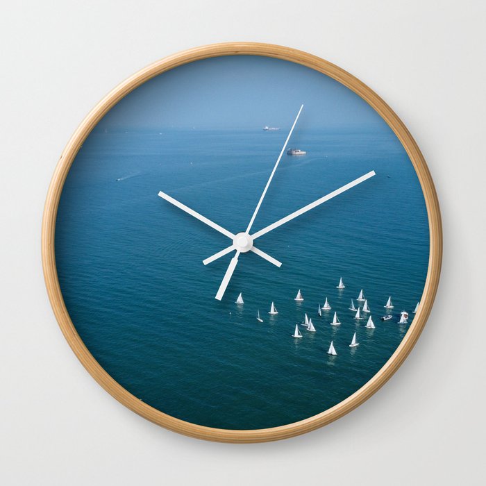 Little sail boat congregation Wall Clock