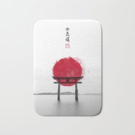 JAPANESE HINOMARU FLAG SIGNS Bath Mat