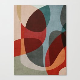 MCM Abstract Red Beige I Canvas Print