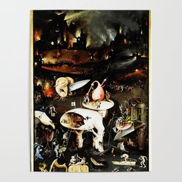 Bosch Garden Of Earthly Delights Panel 3 - Hell Poster