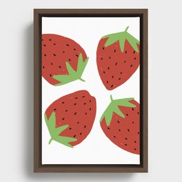 Strawberry Sassy Framed Canvas