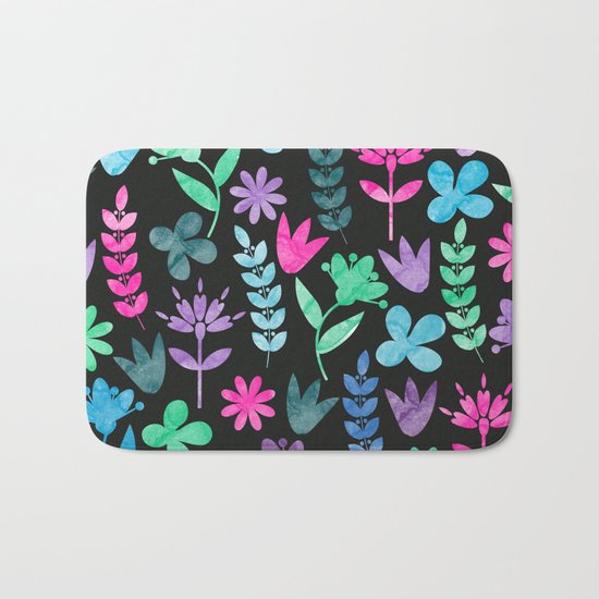 Flower Pattern V Bath Mat