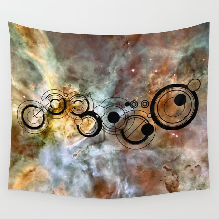 Doctor Who Allons-y Gallifrey with the Carina Nebula Wall Tapestry