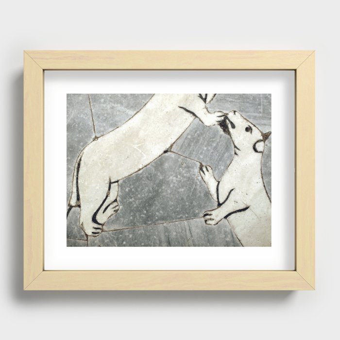 On The Floor (dogs)  Recessed Framed Print