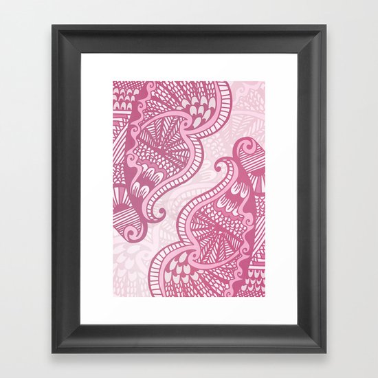 Henna Pattern Framed Art Print