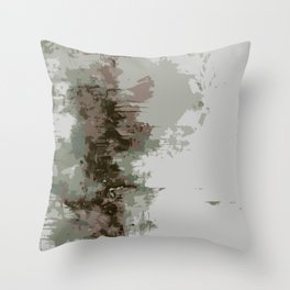green abstract art Throw Pillow
