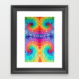 Rainbow Tie Dye Framed Art Print