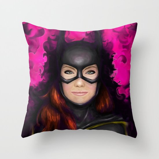 Bat of Stone Throw Pillow