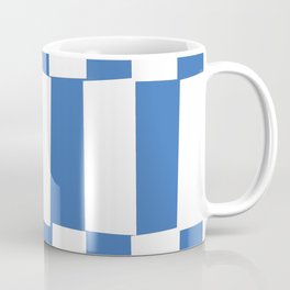 Modern royal blue and white trendy checker pattern Coffee Mug