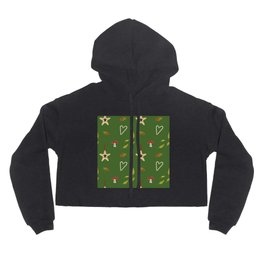 Merry Mushroom Sugar Cane Christmas Dark Green Hoody