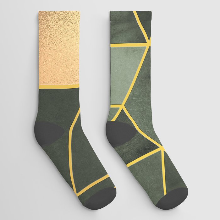 emerald ombre hexagons (i 2021) Socks