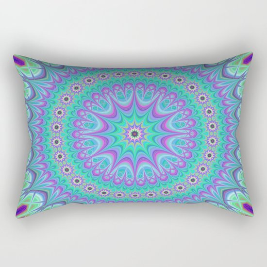 Explosive mandala ball Rectangular Pillow