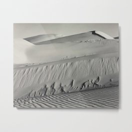 Windblown Desert Dunes portrait black and white photograph / art photography by Edward Weston Metal Print | Blackandwhite, Africa, Dunes, Capecod, Mexico, Baja, Iran, Egypt, Palmsprings, Mohave 