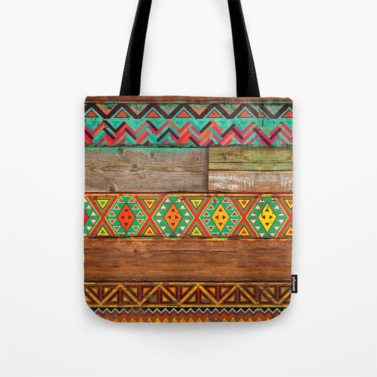 Indian Wood Tote Bag