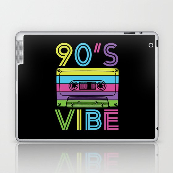 90's Vibe Retro Cassette Tape Music Laptop & iPad Skin