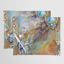 Opalescence 1 Abstract Glitzy Art Placemat