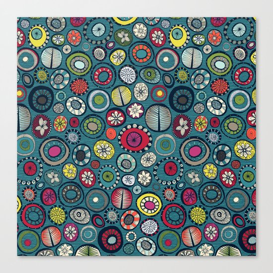 Honolulu hoops chevron blue Canvas Print