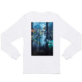 Tropical Forest Fish with a Turtle Long Sleeve T-shirt