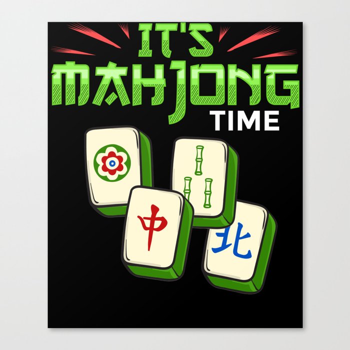 Mahjong Game Mah Jongg Online Player Tile Canvas Print