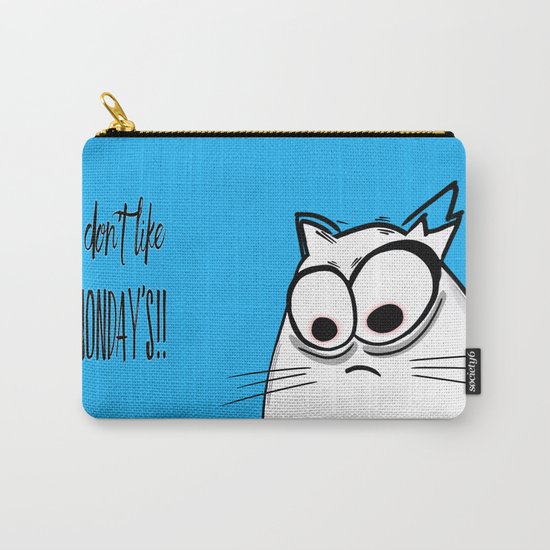 Noodles the Cat doesn't like Mondays Carry-All Pouch