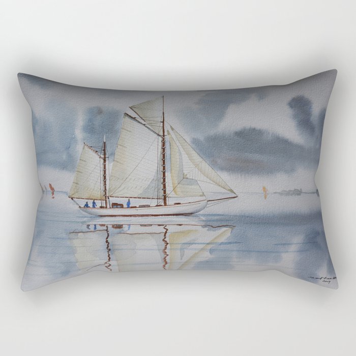 Quiet sailing Rectangular Pillow