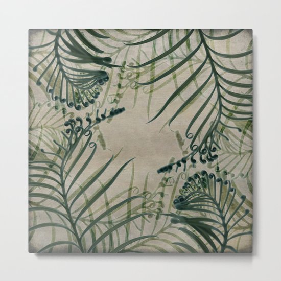 Cycas Leaves Abstract Metal Print