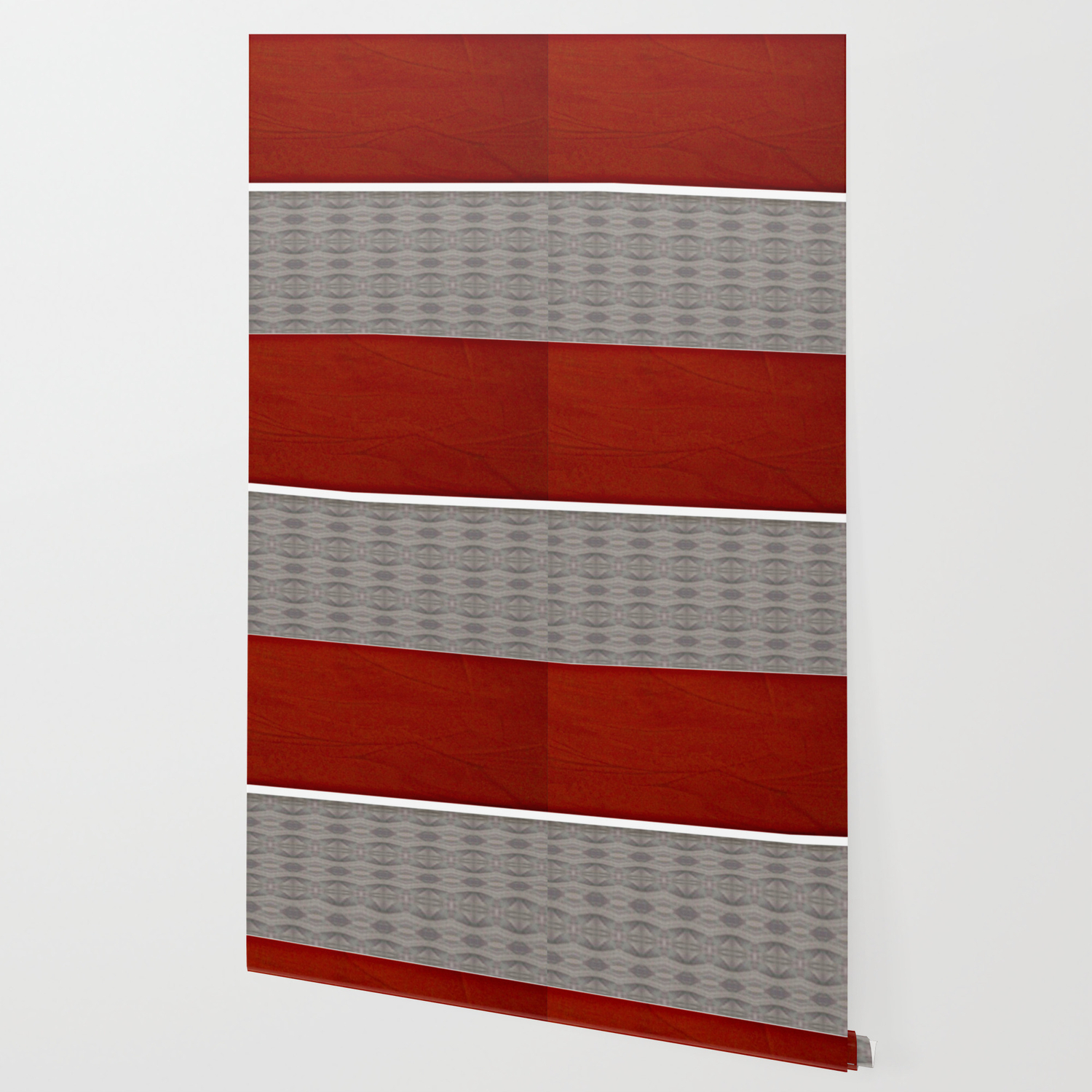 Red And Grey And White Stripe Graphic Offset Pattern Wallpaper By Corbinhenry Society6