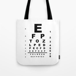 Eye Test Chart Tote Bag