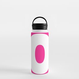 O (White & Dark Pink Letter) Water Bottle