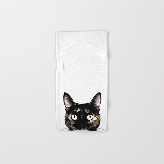Peeking Cat Hand & Bath Towel