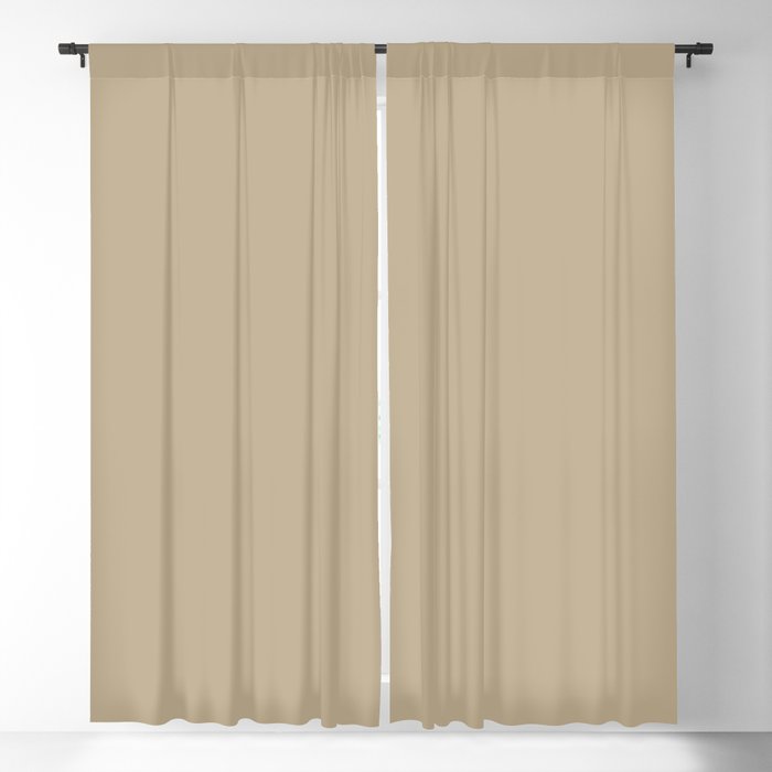 Pure Tan Solid Coordinate Color Blackout Curtain