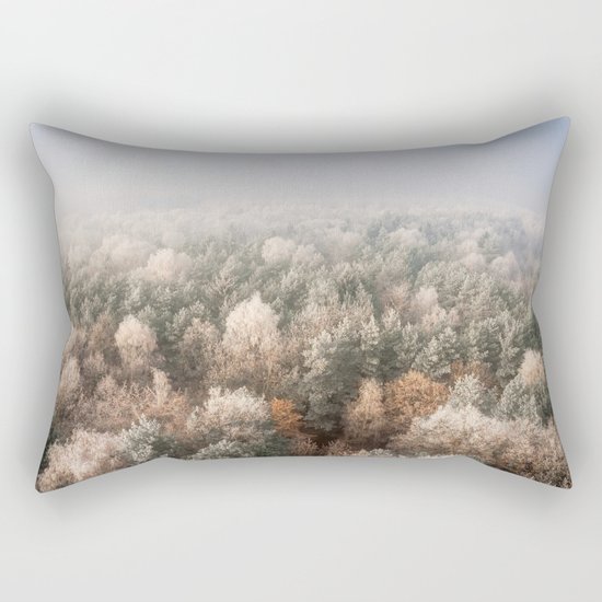Vanish in the Snow Rectangular Pillow