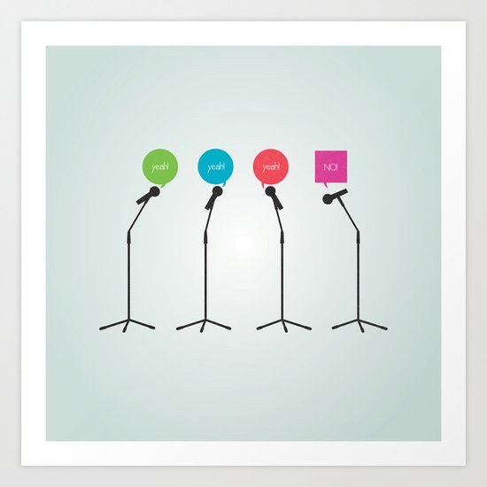 The Not So Fab Four Art Print
