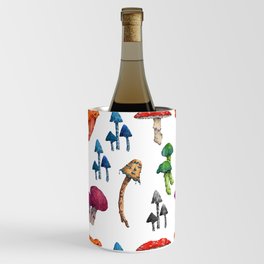 colorful watercolor mushrooms Wine Chiller