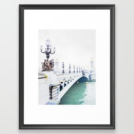 Pont Alexandre III Paris Bridge Watercolor Framed Art Print | Travel, Expressionism, Ink, Digital, Pont, France, Watercolor, Paris, Illustration, Realism 