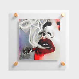 Red Exhale Floating Acrylic Print