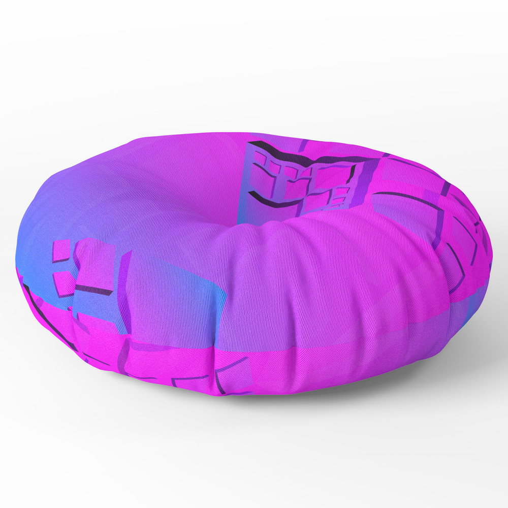 Pink Abstract Round Floor Pillow - x 26