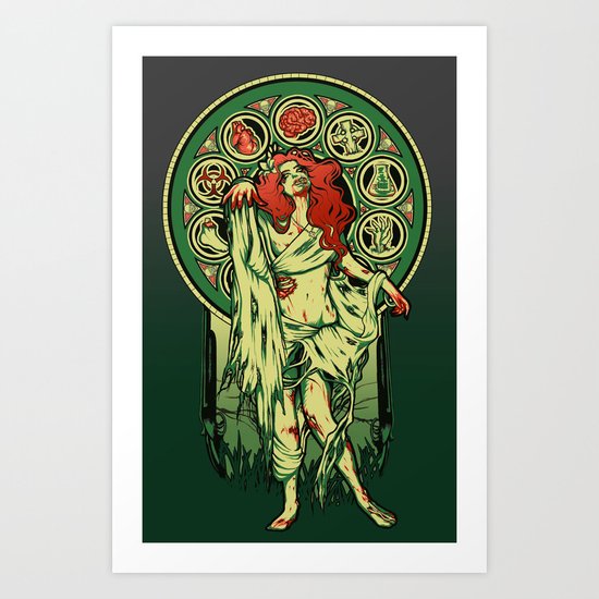 Zombie Nouveau Art Print