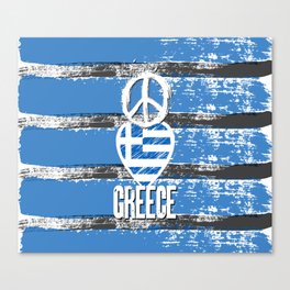 Peace, Love, Greece Canvas Print
