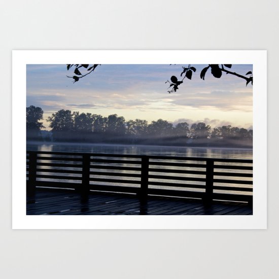 The Dock at night Art Print